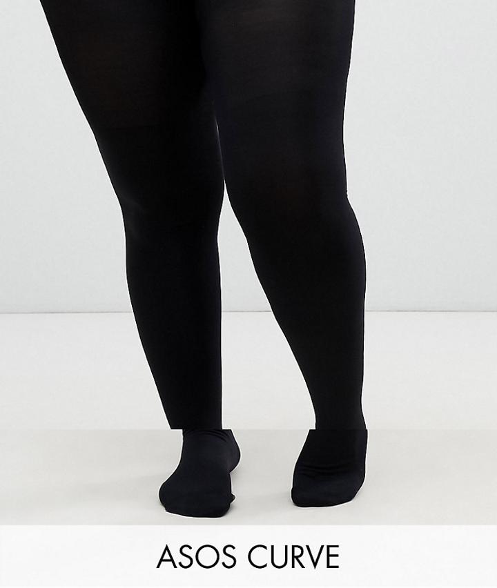 Asos Design Curve 2 Pack 140 Denier Black Tights New Improved Fit
