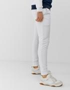 Asos Design Skinny Sweatpants In White - White