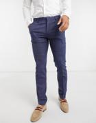 Tommy Hilfiger Extra Slim Fit Smart Pants In Navy