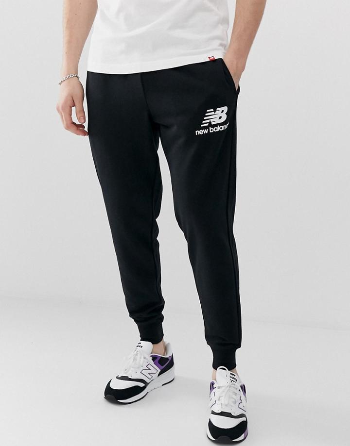 New Balance Slim Fit Sweatpants In Black - Black