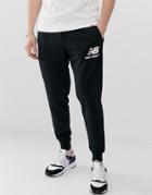 New Balance Slim Fit Sweatpants In Black - Black