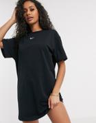 Nike Swoosh T-shirt Dress In Black