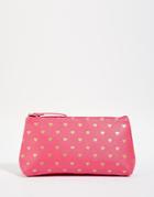 Bombay Duck Makeup Bag In Heart Print - Pink