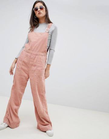 Kings Of Indigo Fine Cord Overall - Pink