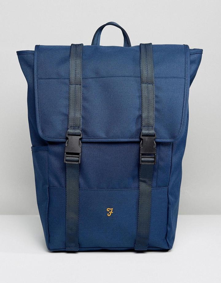 Farah Banks Flat Top Backpack In Navy - Navy