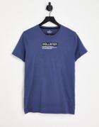 Hollister Central And Tape Logo T-shirt In Tan-brown