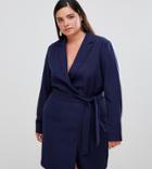 Unique 21 Hero Tailored Dress With Belt - Navy