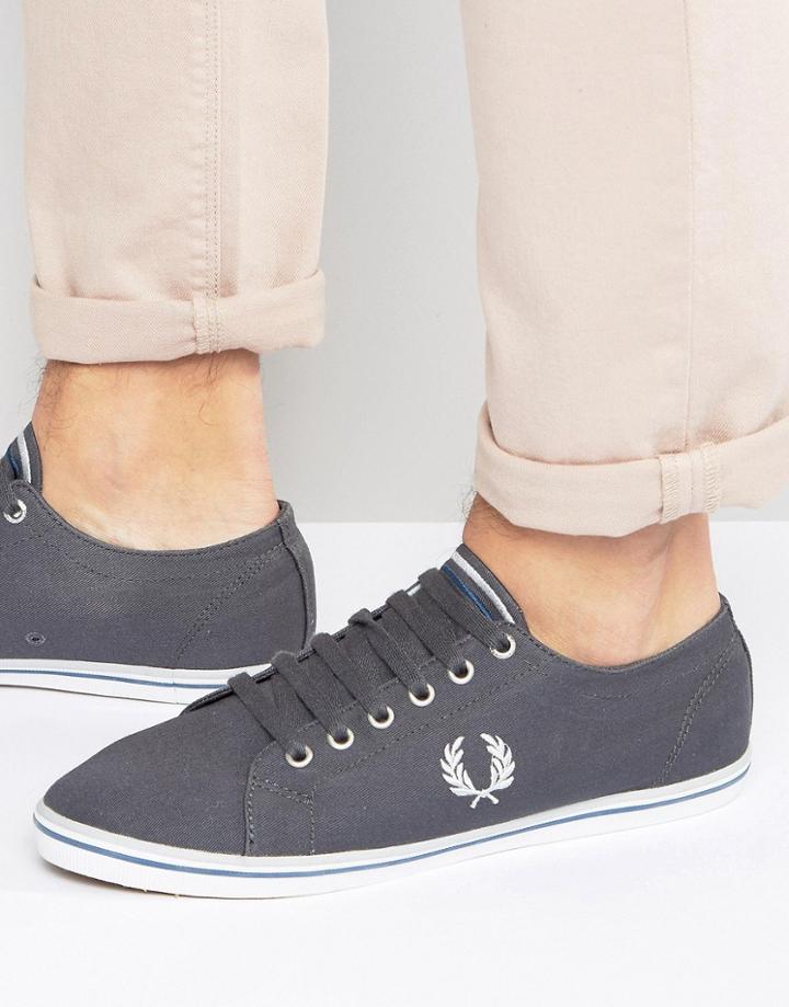 Fred Perry Kingston Twill Sneakers - Gray