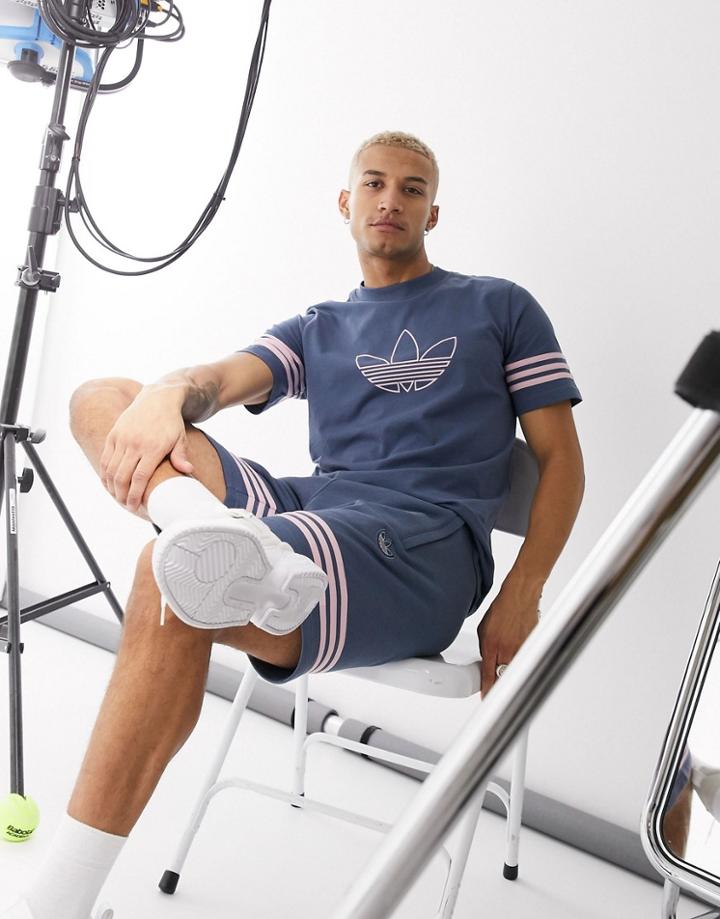 Adidas Originals Spirit Trefoil T-shirt In Blue