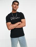 River Island Prolific Slim T-shirt In Black