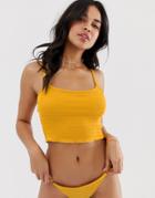 Billabong Smock Cami Bikini Top In Yellow