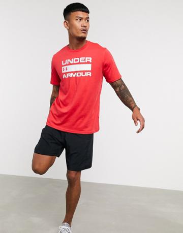 Under Armour Big Logo T-shirt In Red