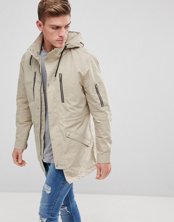 Only & Sons Hooded Parka - Beige
