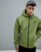 The North Face Quest Jacket Waterproof Hooded In Green - Green