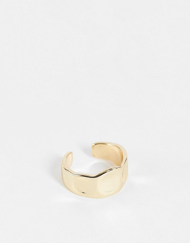 French Connection Molten Ring In Gold