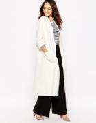 Helene Berman Long Lightweight Duster In Ivory - Ivory