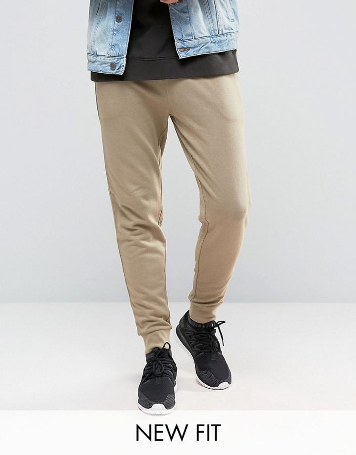 Asos Skinny Joggers In Stone - Beige