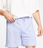 Vai21 Ribbed Shorts In Ice Blue-blues