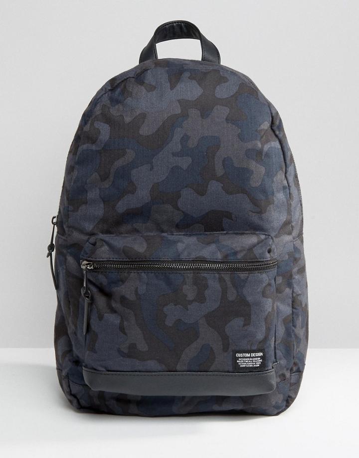 New Look Camo Backpack - Blue