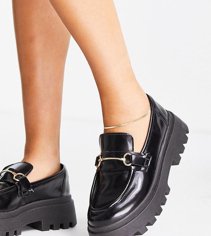 Designb London Curve Exclusive Fine Chain Anklet In Gold
