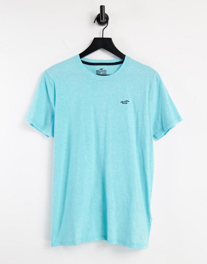 Hollister Icon Logo T-shirt In Turquoise Blue-blues