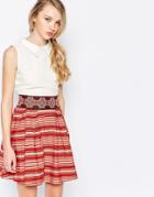 Sister Jane Toci Dress With Printed Skirt - Multi