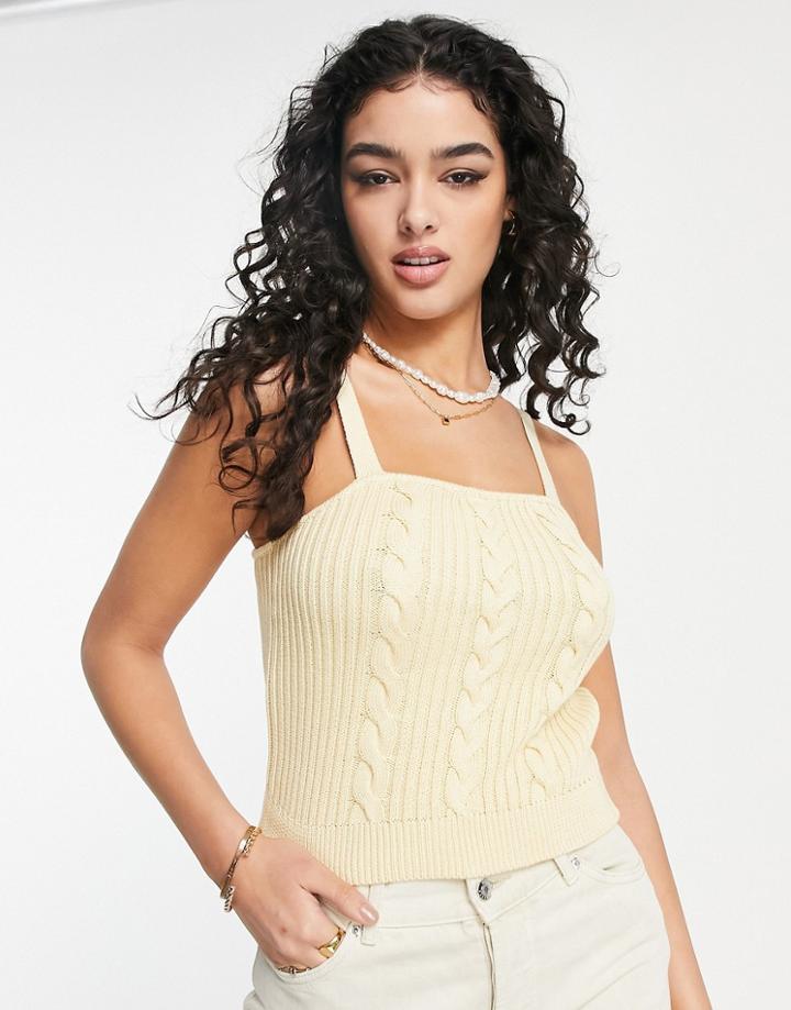 Nobody's Child Organic Cotton Knit Cami Top In Lemon Yellow