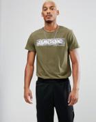 Timberland Scratch Script Logo T-shirt In Green - Green