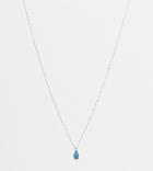 Kingsley Ryan Turquoise Teardrop Necklace In Sterling Silver