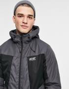 Jack & Jones Shell Jacket In Ashphalt Gray-grey