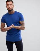 Religion Longline T-shirt In Royal Blue - Blue