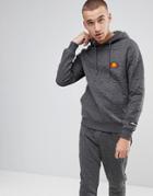 Ellesse Hoodie With All Over Embossed Logo In Gray - Gray