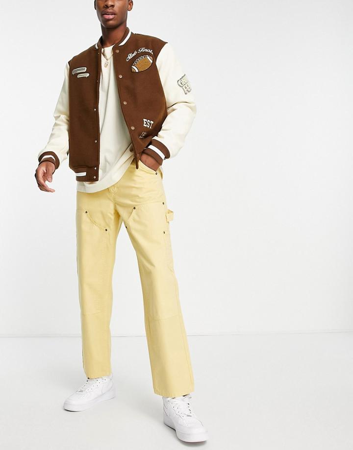 Topman Carpenter Pants In Yellow