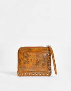 Bolongaro Trevor Hanna Zip Coin Purse In Silver Metallic