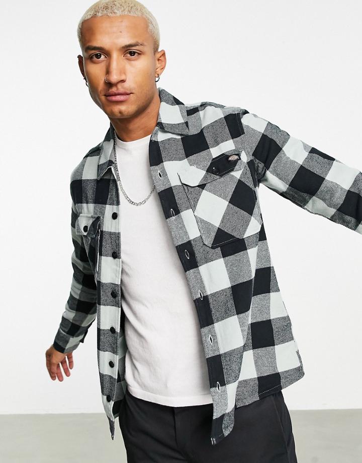 Dickies Sacramento Checked Shirt In Jade Green