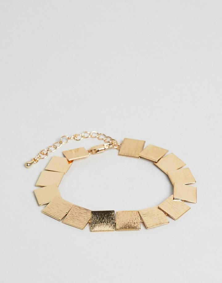 Nylon Square Detail Bracelet-gold