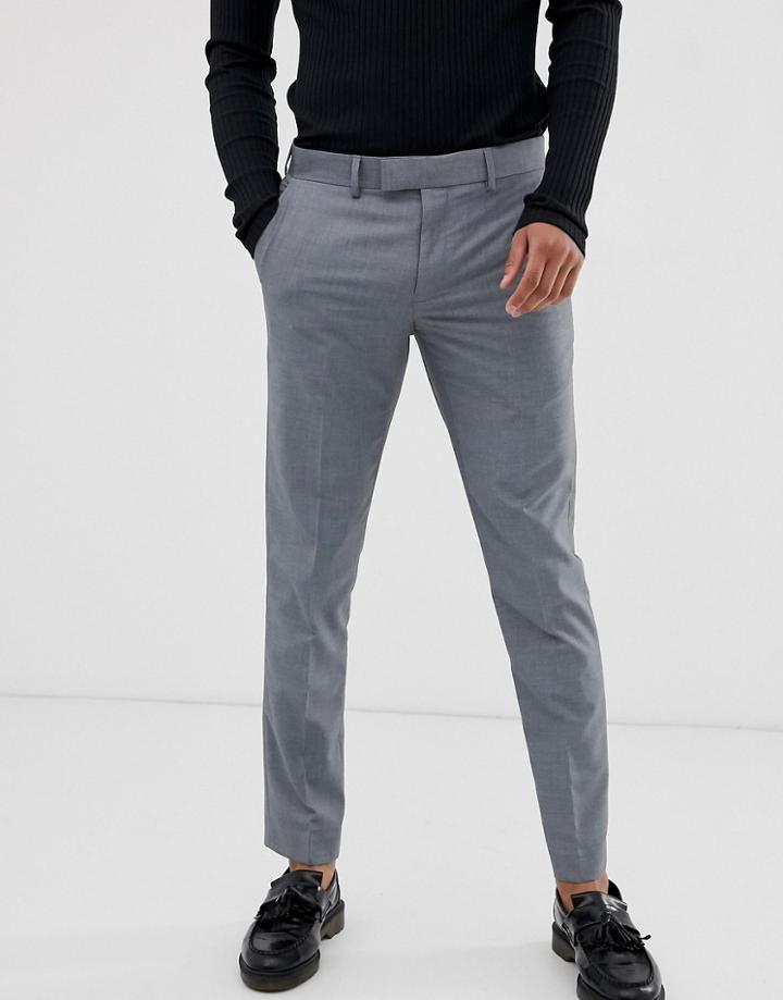 Farah Henderson Skinny Fit Pants In Gray - Gray