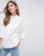 B.young High Neck Blouse - White