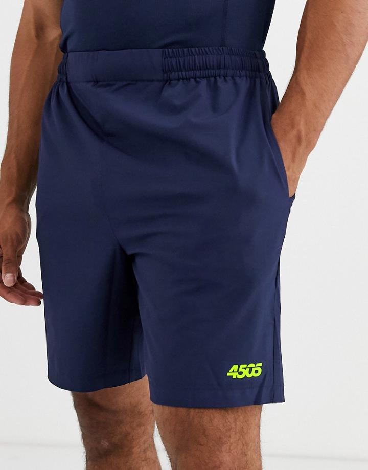 Asos 4505 Icon Training Shorts With Quick Dry In Navy