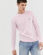 Le Breve Striped Long Sleeve Top-pink