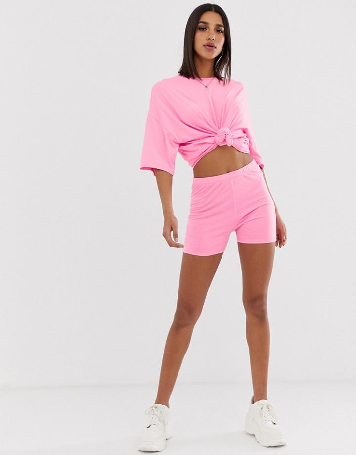 Asos Design Two-piece Shorter Length Legging Short - Pink