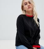Kubban Petite Long Sleeved Ringer T-shirt - Black