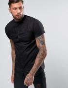 Siksilk Muscle Shirt With Jersey Sleeves - Black
