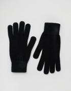 Selected Homme Gloves Leth - Black