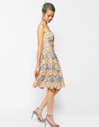 Asos Premium Prom Skirt In All Over Floral Lace Co-ord - Multi