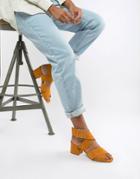 Asos Design Tosh Suede Crossover Sandals - Yellow