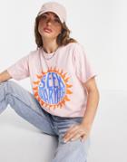 Damson Madder Seek Warmth T-shirt In Pink