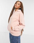 Brave Soul Relaxed Fit Clara Hoodie In Pink
