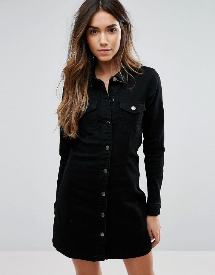 Jdy Western Denim Dress - Black