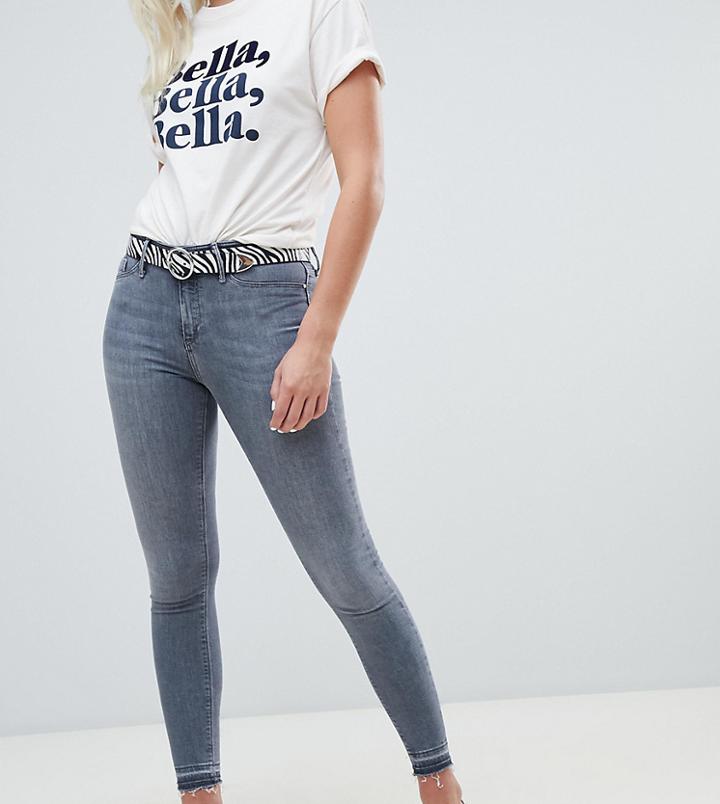 River Island Molly Skinny Jeans In Gray - Gray